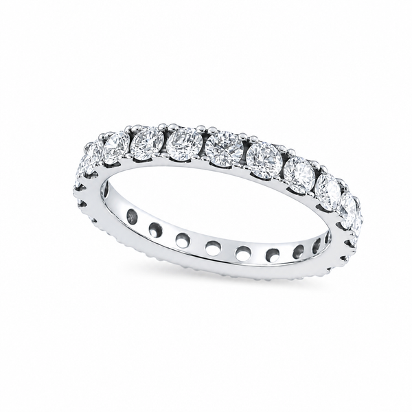 1.7 carats Titanium Lab Diamond Eternity Band