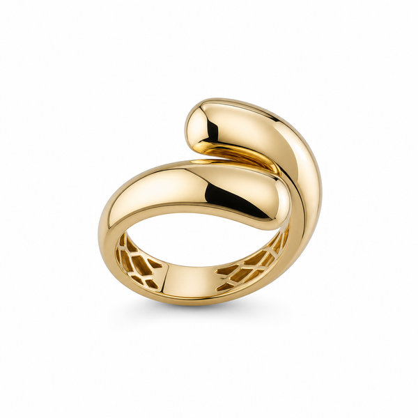 14K Gold Double Curve Ring