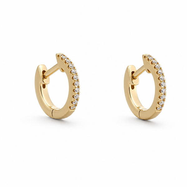 14k Gold .05 ct Diamond Earrings