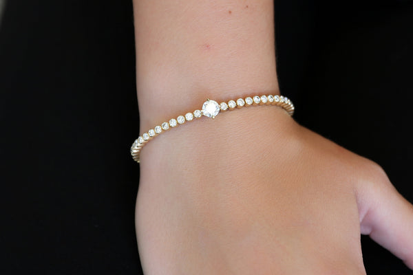 14k Gold 3.40ct Diamond Bracelet