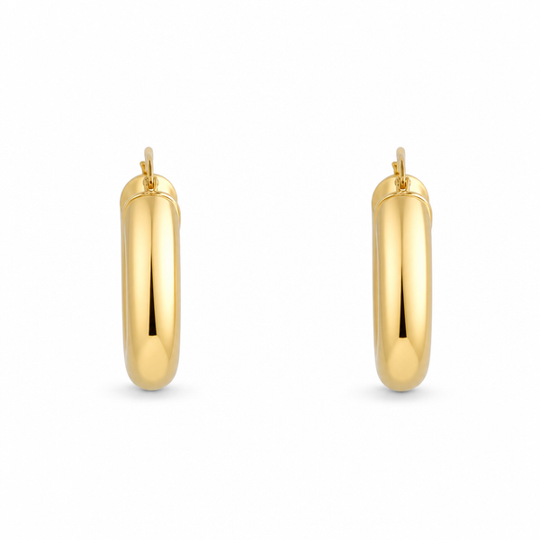 14k Gold Large Bubble Hoops