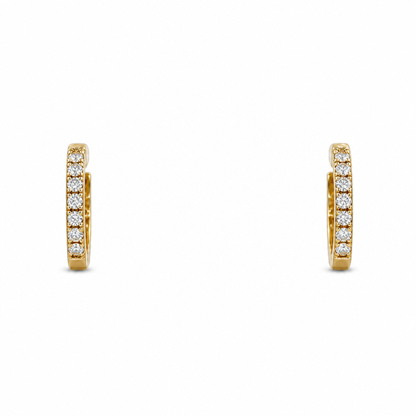 14k gold .20 ct natural diamond earrings