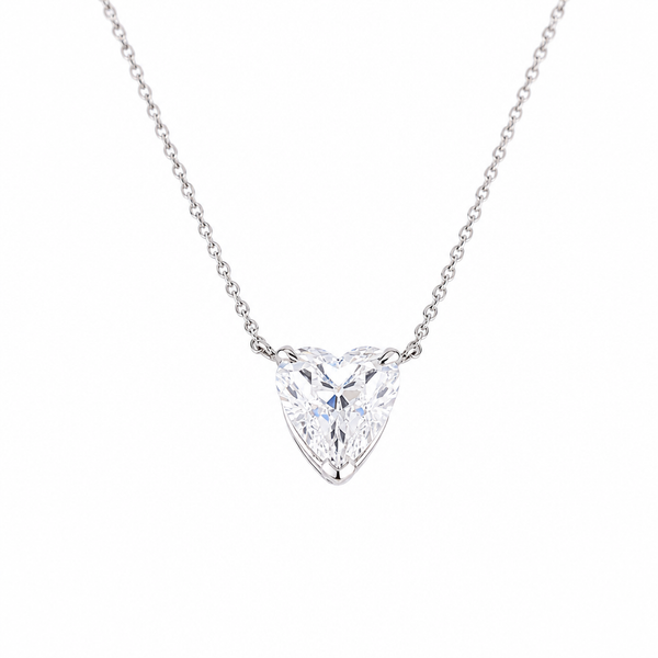 2.05 carat Floating Heart Pendant