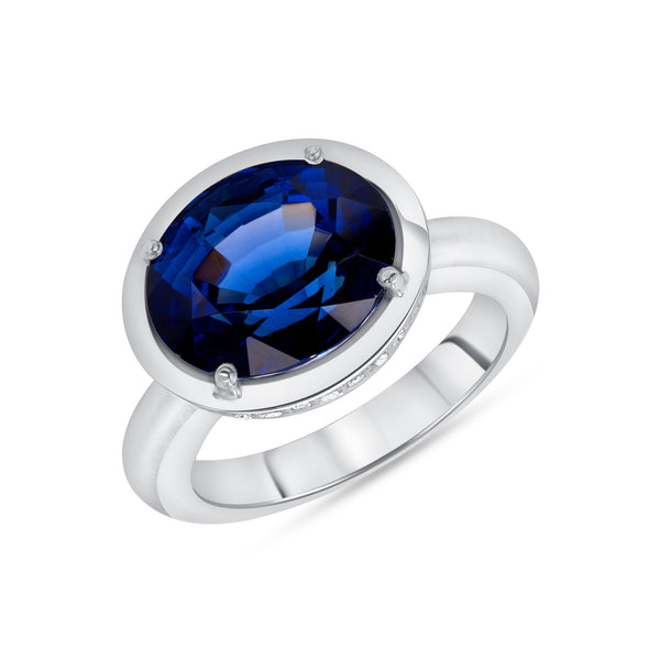 Blue Sapphire Cup Ring