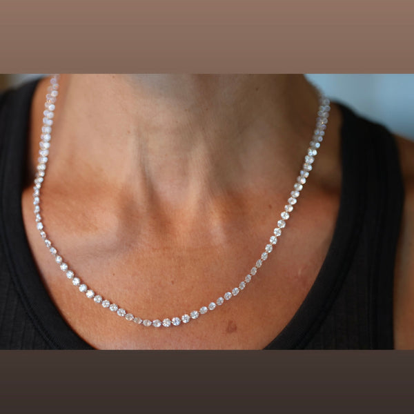 8.5 carat Drilled Diamond Invisible Setting Necklace