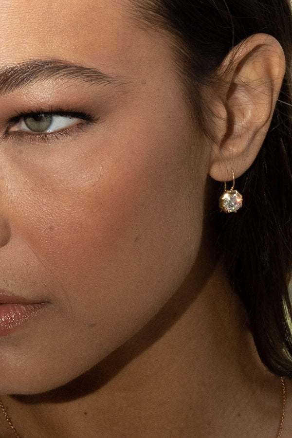 3 carats Lab Diamond Vintage Octagon Drop Earrings