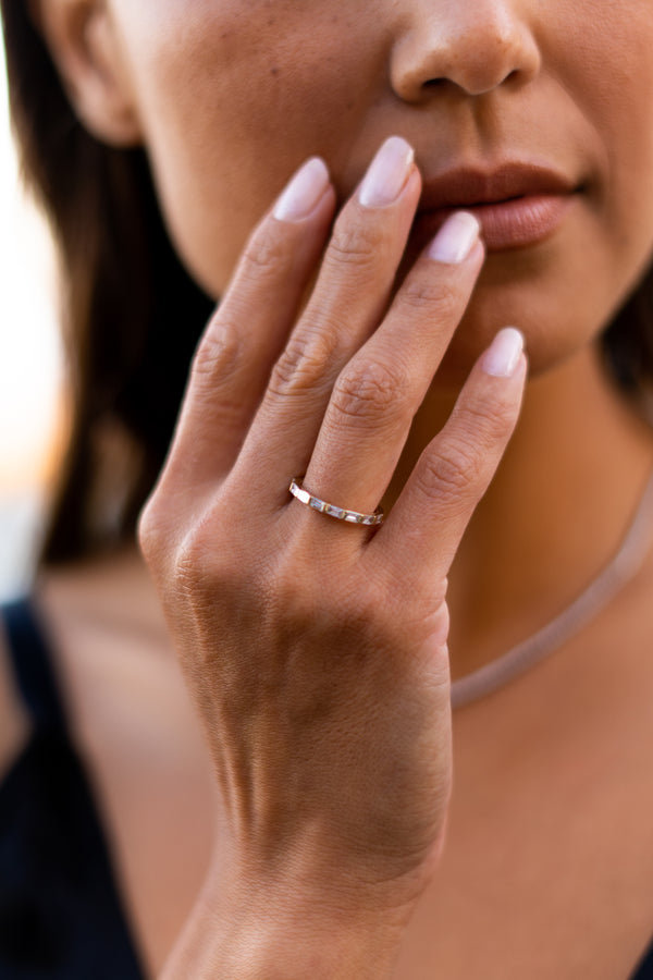 East West Baguette Lab Diamond Ring
