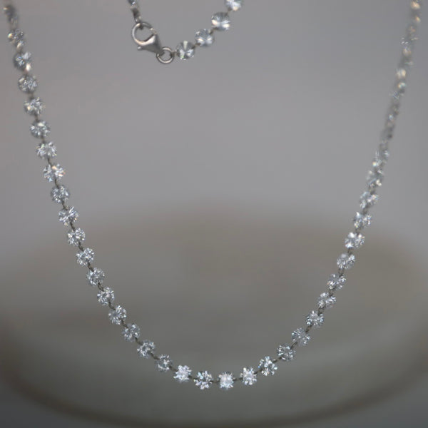 8.5 carat Drilled Diamond Invisible Setting Necklace