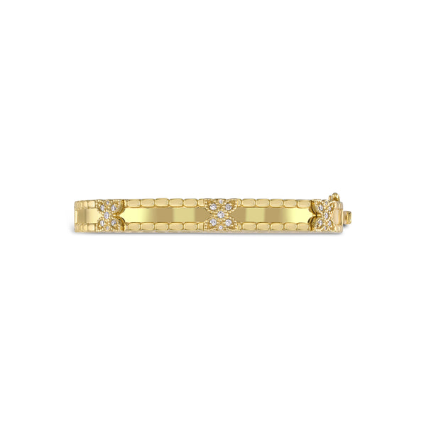 Diamond Butterfly High Gloss Gold Bangle