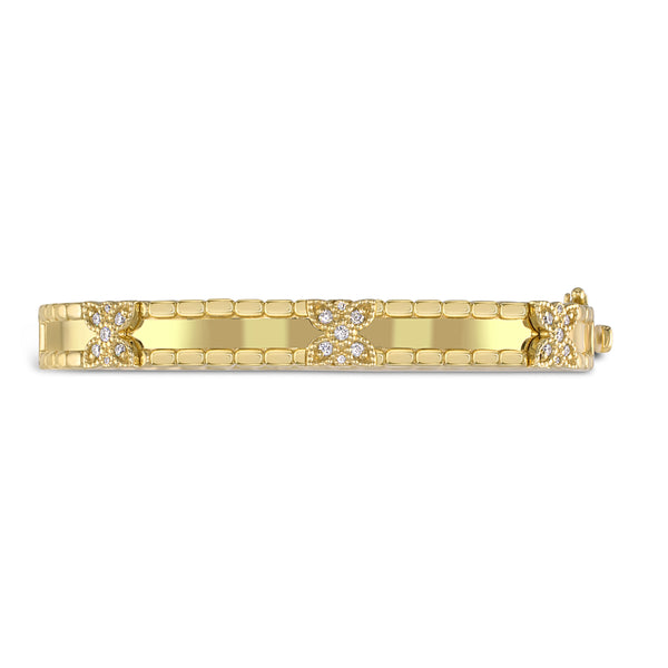 Diamond Butterfly High Gloss Gold Bangle