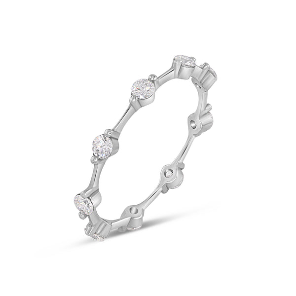 Titanium Dainty Stackable Mini Round Lab Diamond Ring