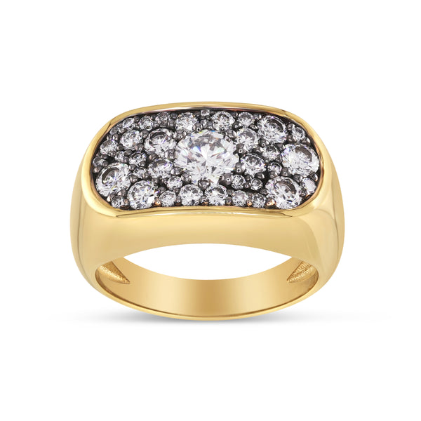 Organic Pave Diamonds Large 14k Gold