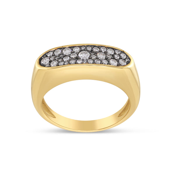 Organic Pave Diamonds Small 14K