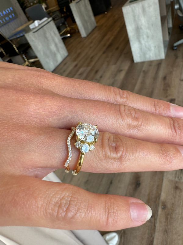 Large Trios of Lab Diamond Ring