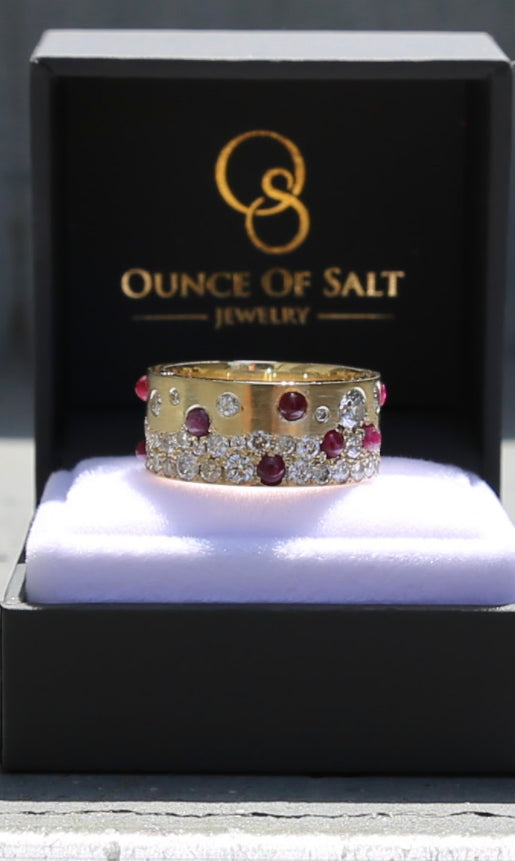 Clusters of Diamonds Cigar Ring