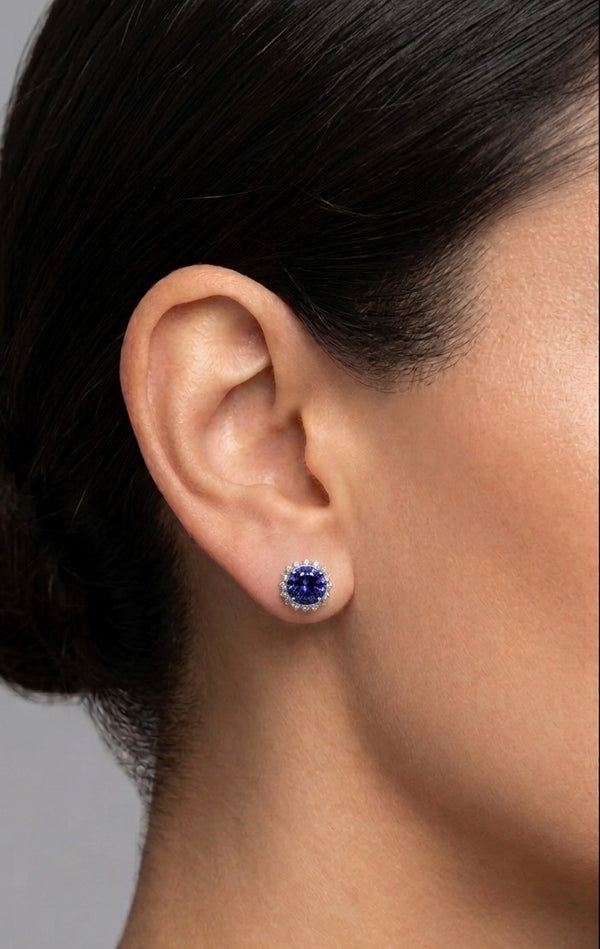 Tanzanite and Diamond Earrings