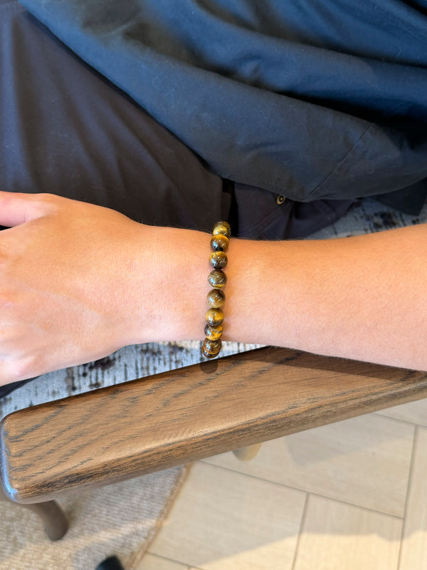 Men's Small Tiger's Eye Bead Bracelet
