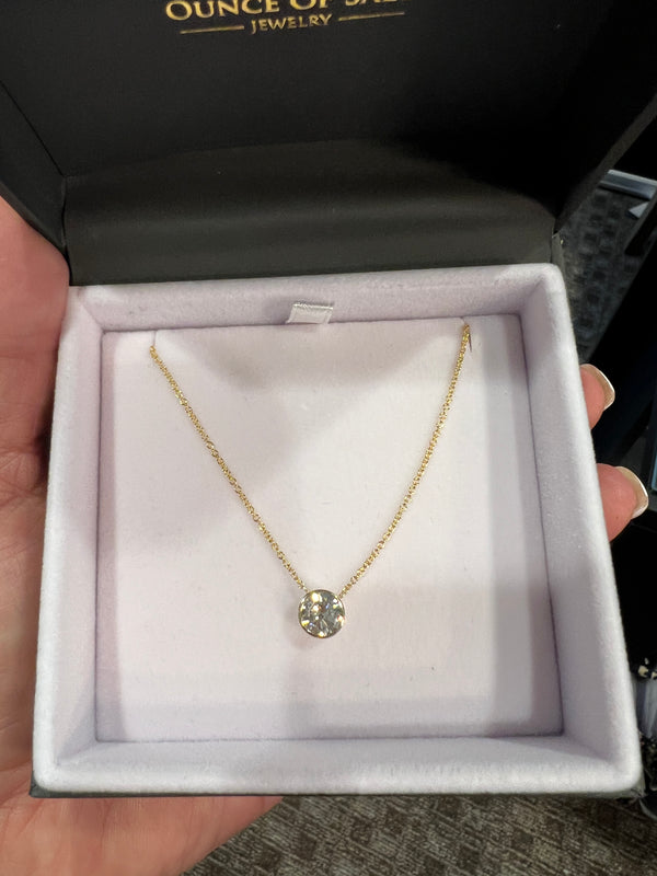2 carat Bezel Solitaire Lab Diamond Necklace