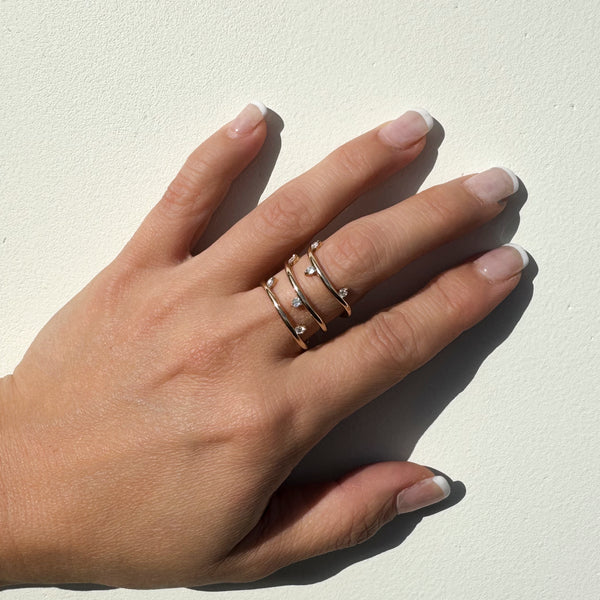 Medium Diamond Twist Ring