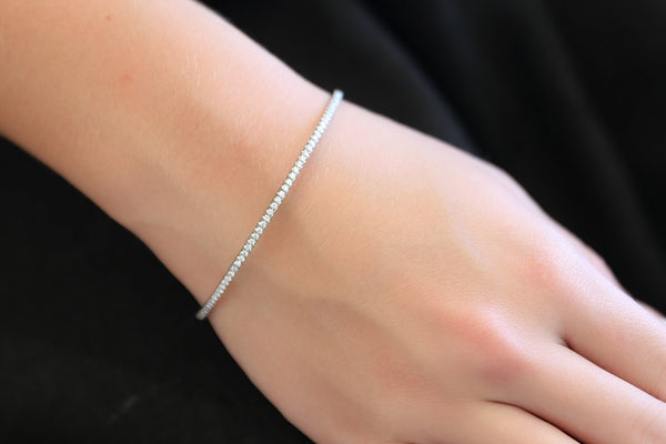 Titanium 2 ct Lab Diamond Eternity Bangle