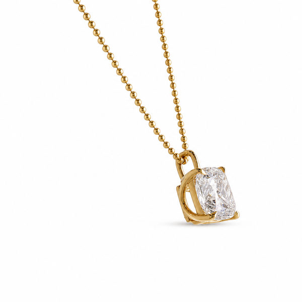 3 ct Lab Diamond Cushion Cut Pendant