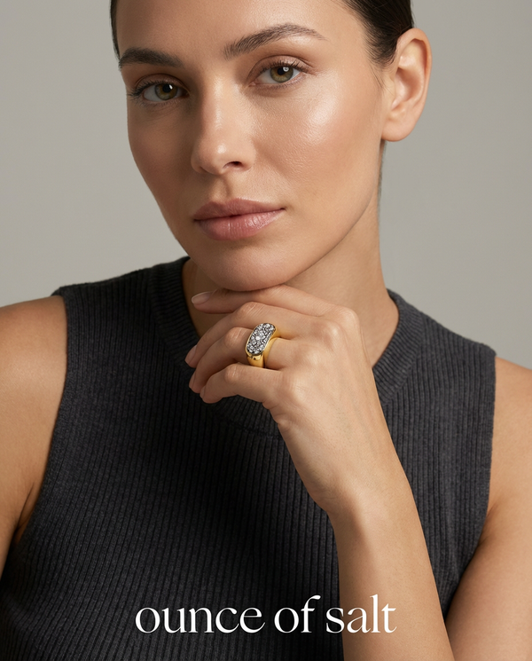 Organic Pave Diamonds Large 14k Gold