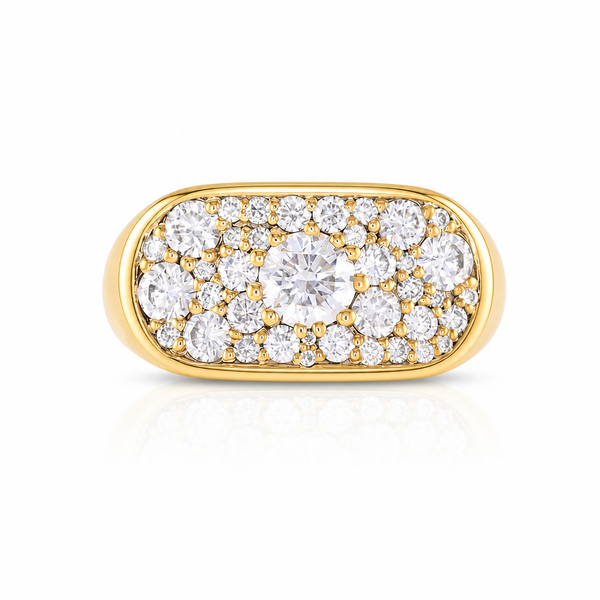 Organic Pavé Lab Diamonds Large 14k Gold