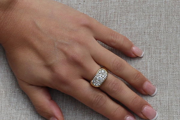 Organic Pavé Lab Diamonds Large 14k Gold