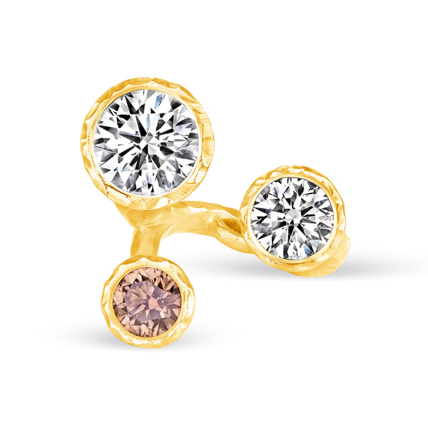 3 Stone Tube Ring