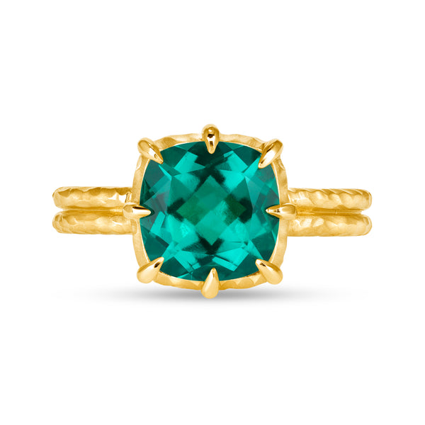 3 Carat Vintage Modern Emerald Ring