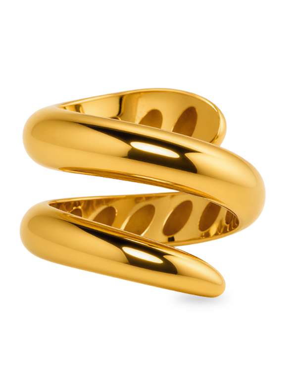 14k Gold Large Snake Ring