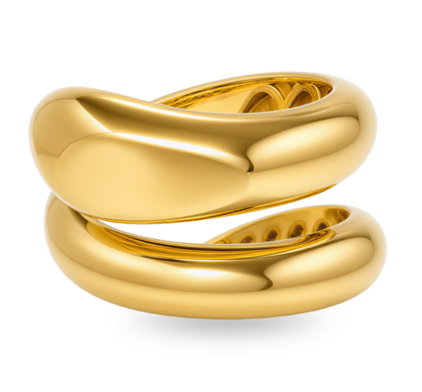 14k Gold Large Snake Ring