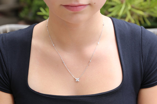 Mini Butterfly Diamond Pendant with Diamonds by the Yard