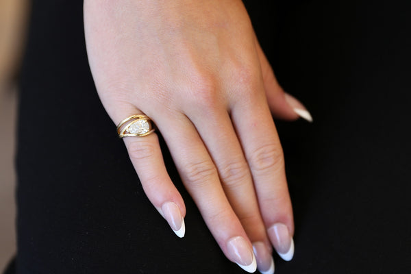Three Ring 2ct Lab Diamond w Pavé