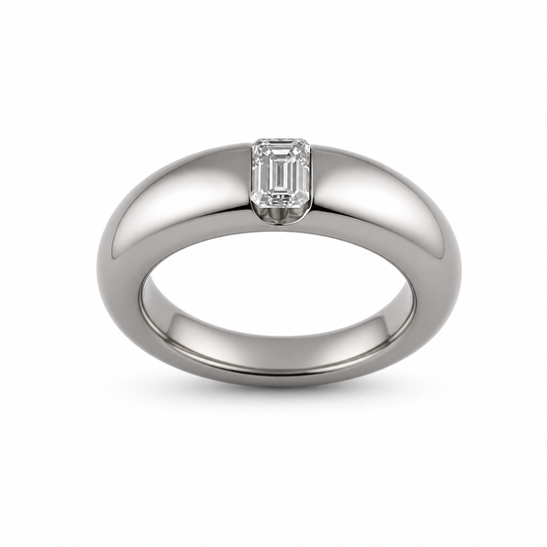 Titanium Lab .35 Diamond Pinky Ring