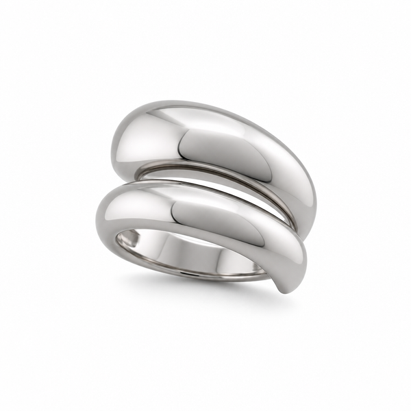 Titanium Double Curve Ring