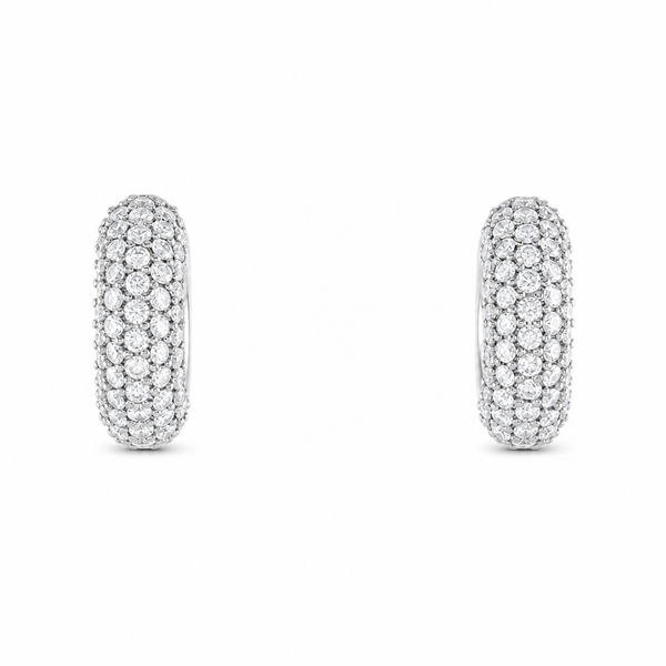 Titanium and Lab Diamond Bubble Hoops