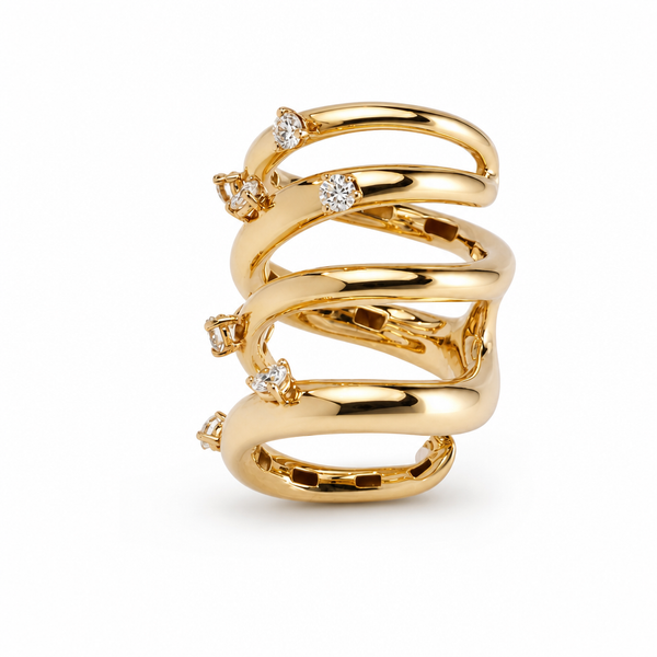 X-Large Lab Grown Diamond Twisted Ring