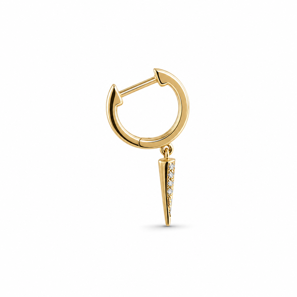 14k gold .06 ct dagger earrings