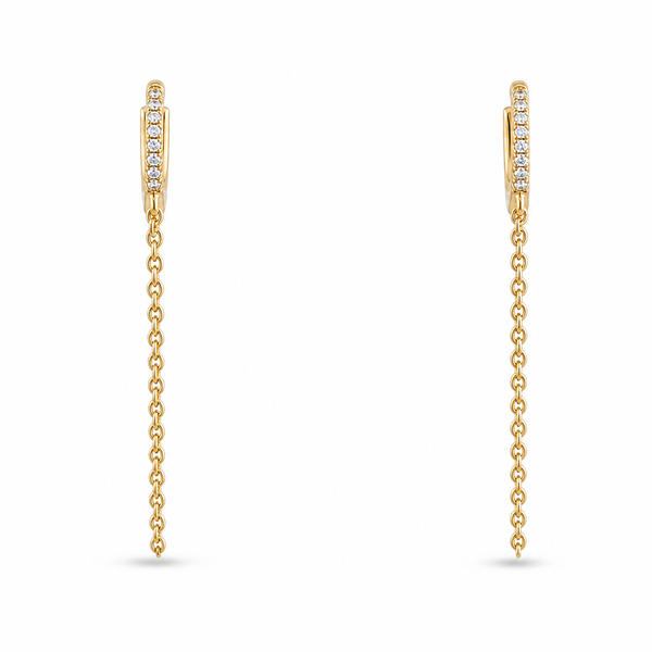 Diamond Huggies with Chain