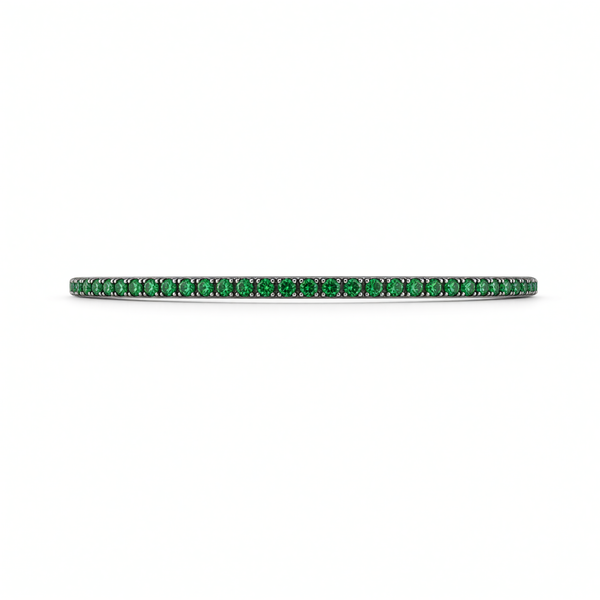 Titanium 2ct Green Tzavorite Bangle