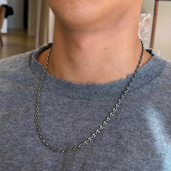 Men's Sterling Silver 2.5mm Mariner Chain Necklace