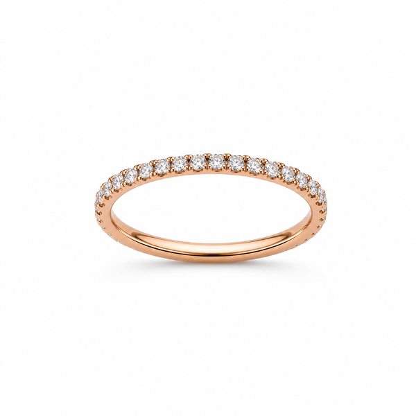 Full Eternity Diamond Rose Gold Ring