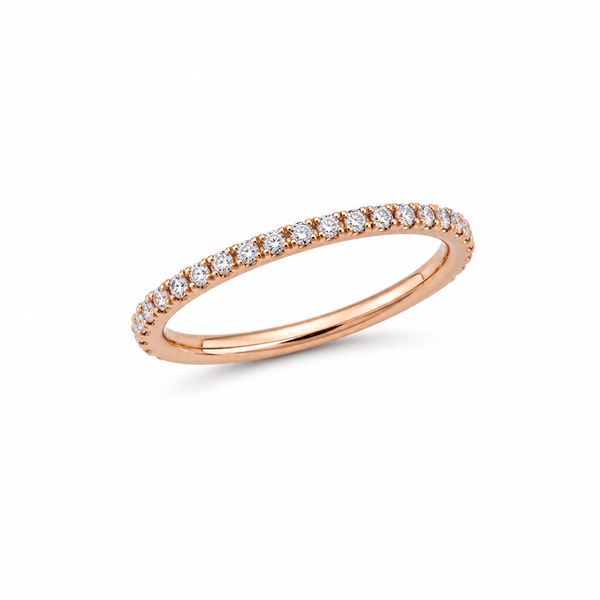 Full Eternity Diamond Rose Gold Ring