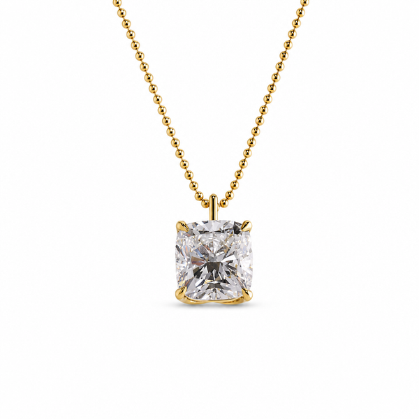 3 ct Lab Diamond Cushion Cut Pendant