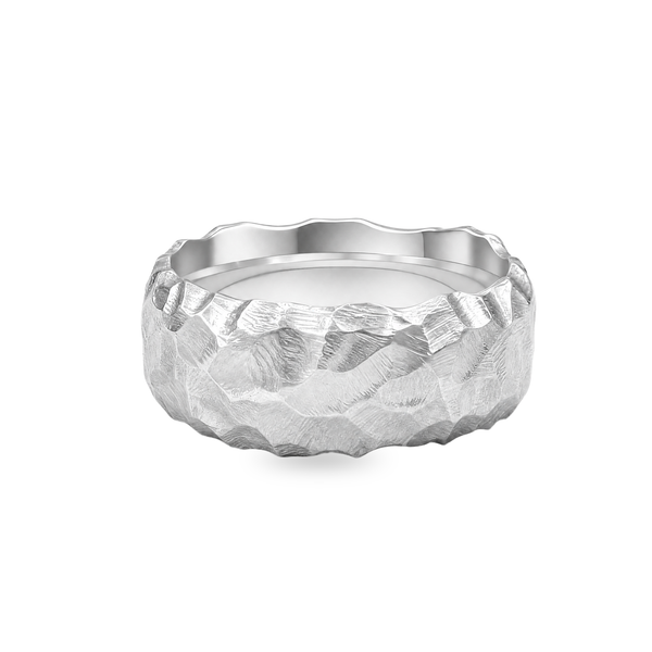 Pounded Titanium Men's Ring