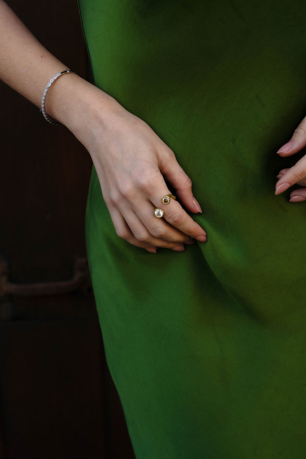 Lab Diamond Tube Ring
