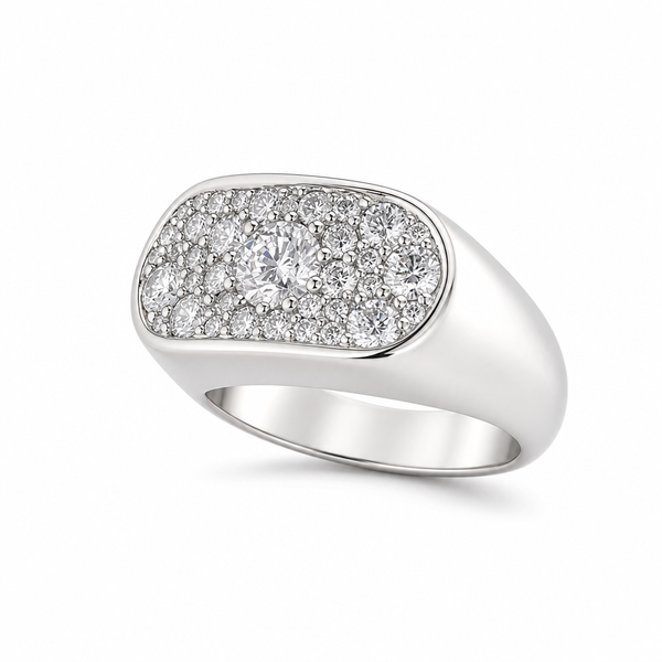 Titanium Organic Pavé Diamonds Large