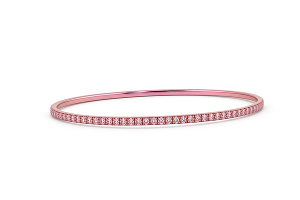 Titanium 2ct Pink Sapphire Bangle