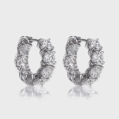 7 Carat Diamond Hoops